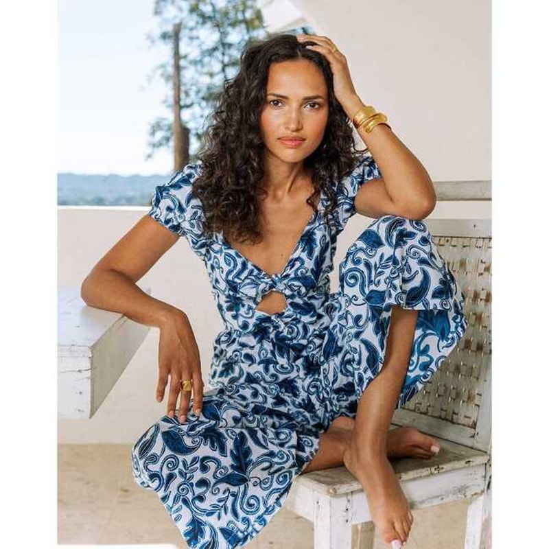 $331 New Cleobella Reza Wide Leg Jumpsuit - Small